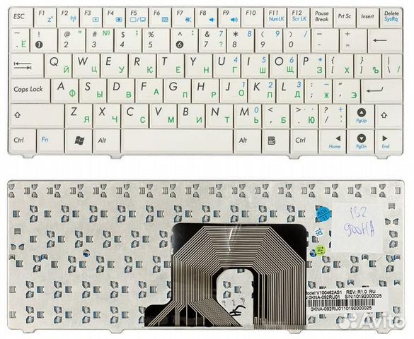 Клавиатура Asus Eee PC 900HA белая