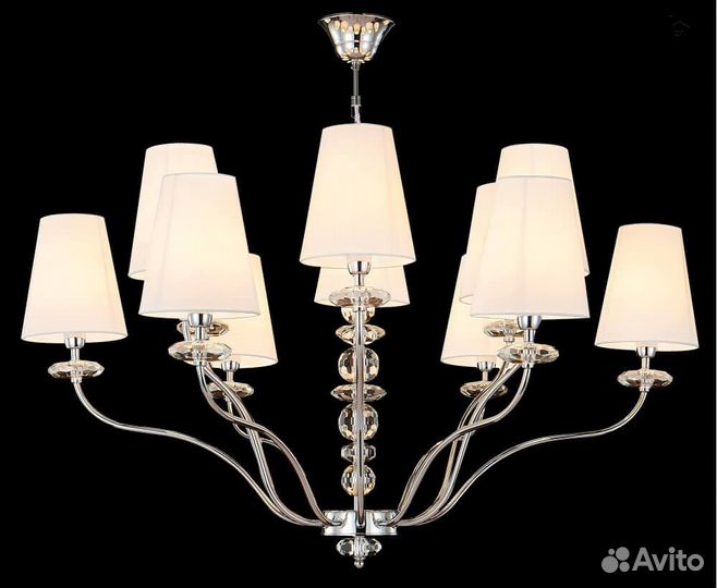 Подвесная люстра Crystal Lux armando SP6+6 chrome