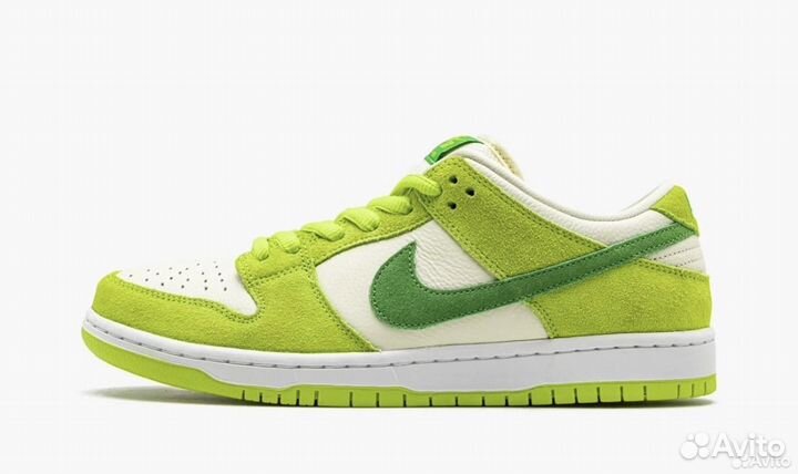 Кроссовки nike sb dunk low green apple