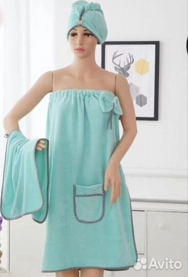 Женский килт/халат+чалма+полотенце