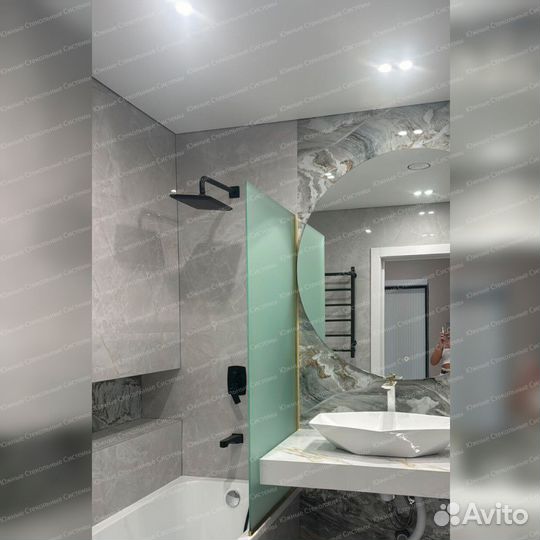 Душевая стеклянная шторка ширма