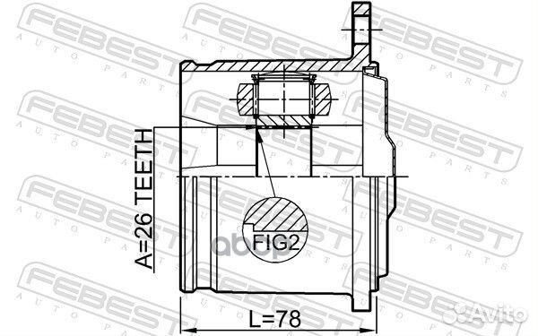 ШРУС внутренний зад toyota cresta GX90/JZX9