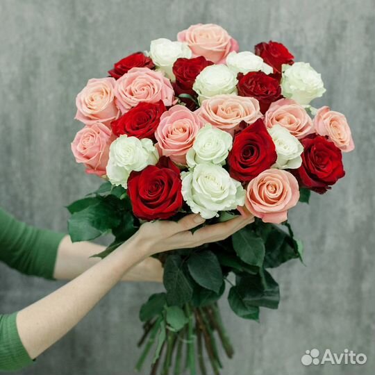 Розы цветы букеты 25 31 51 101 опт