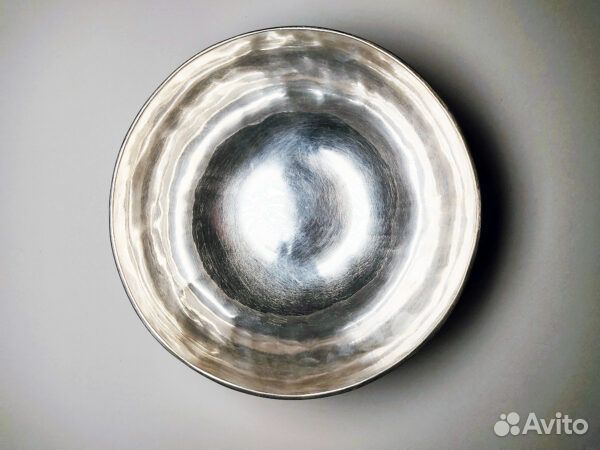 Поющая чаша 16-18см кованая серебряная