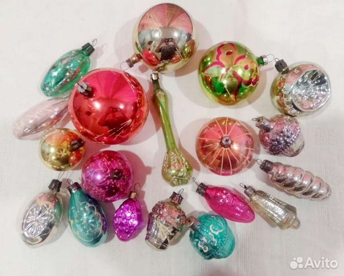 Ёлочные игрушки ссср. Шары и другие с фосфором