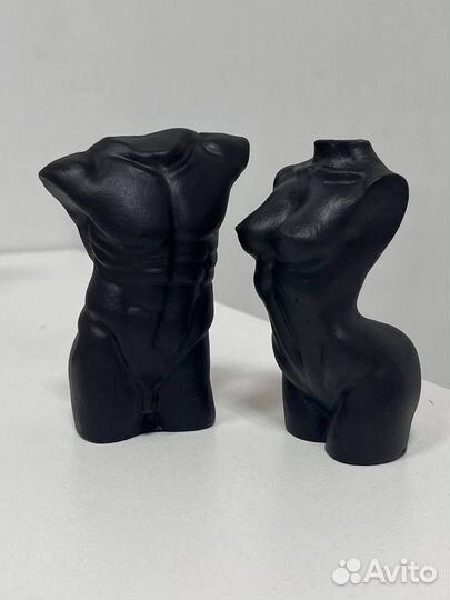 Статуэтки из гипса. Мужской торс и женский