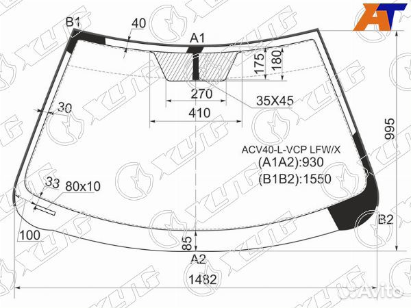 Стекло лобовое toyota camry japan