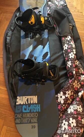 Новый сноуборд Burton Clash + крепления Custom