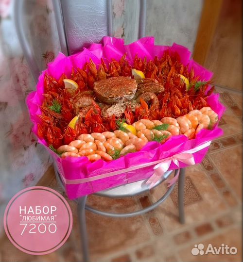 Вкусные букеты из раков.Крабов.Креветок