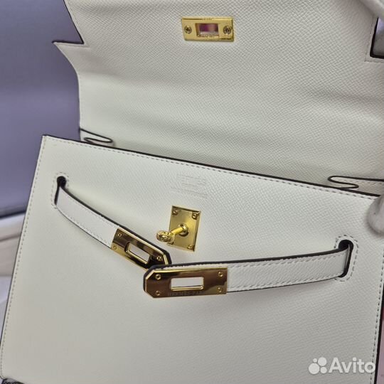 Сумка новая Hermes Kelly 25см белая