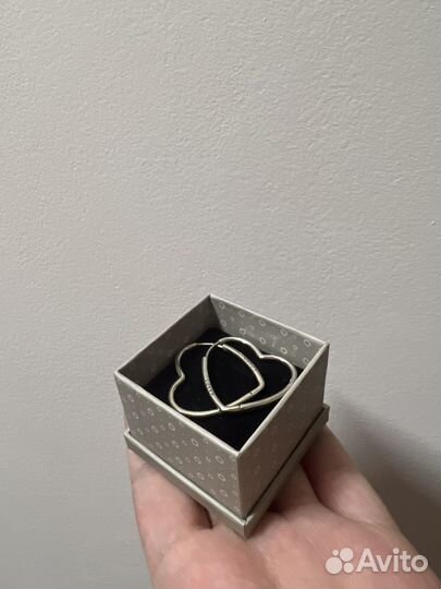 Pandora серьги кольца