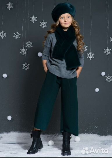 Шарф и берет из норки Blackglama гум