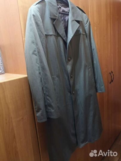 Плащ военный с капюшоном мужской
