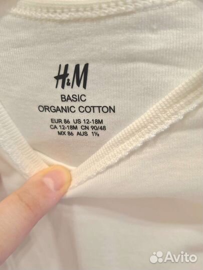 Боди для девочки H&M 12-18 месяцев