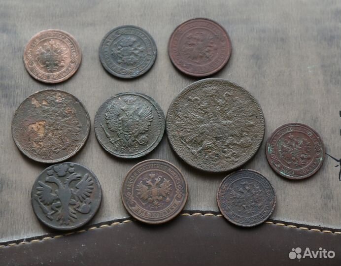 Медные монеты Российской империи-10 шт