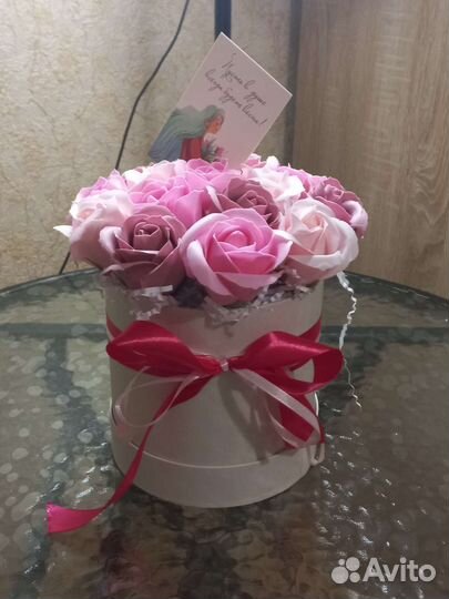 Букет из мыльных роз