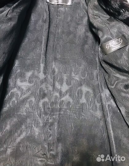 Шуба норковая с капюшоном