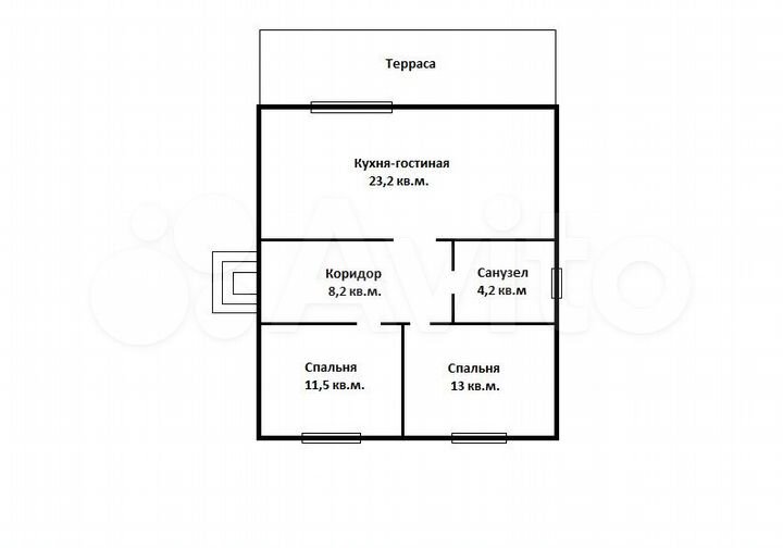 Дом 70 м² на участке 8 сот.