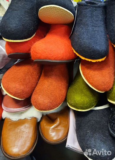 Войлочные тапки Снеги