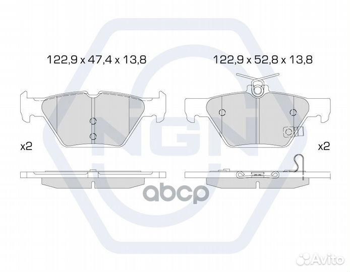 Колодки тормозные дисковые керамические зад
