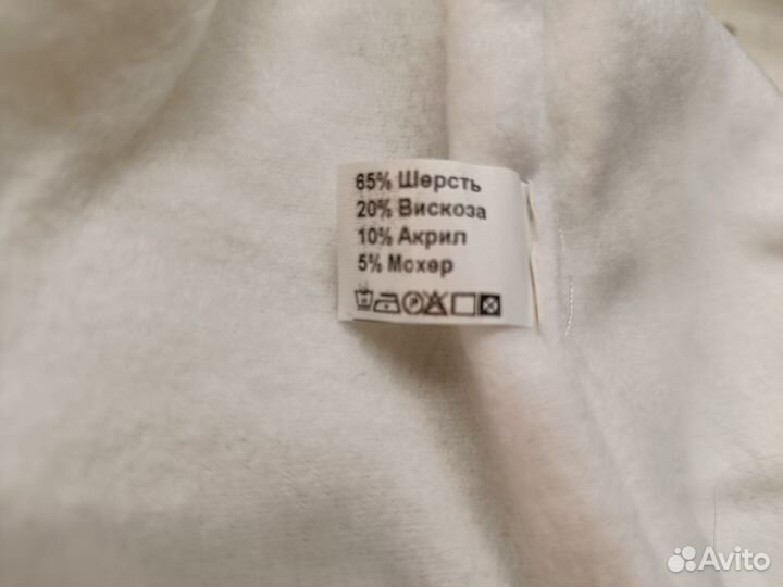 Шапка вязаная 56 58 р на флисе женская полушерсть