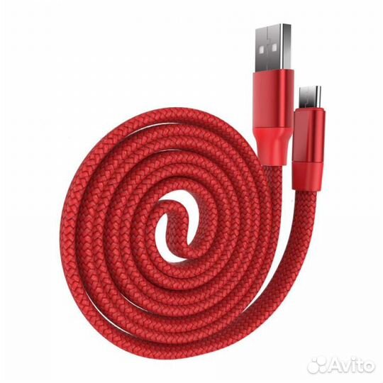 Кабель Devia Ring Y1 Type-C - Red (0.8M, 2.4A)