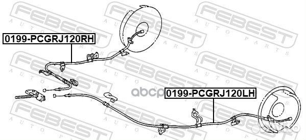 Трос стояночного тормоза прав 0199pcgrj120RH