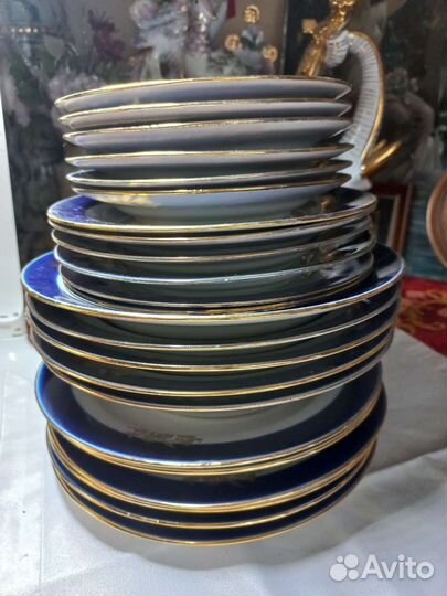 Тарелка, набор, сервиз. СССР. Дулево