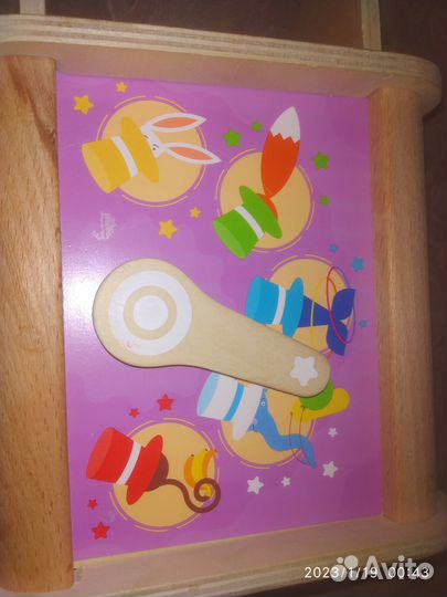 Логический куб деревянный