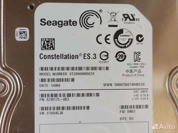 Жесткий диск Seagate Constellation ES.3 2tb