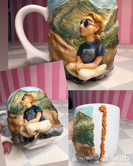 Кружки,вкусные ложки с декором из полимерной глины