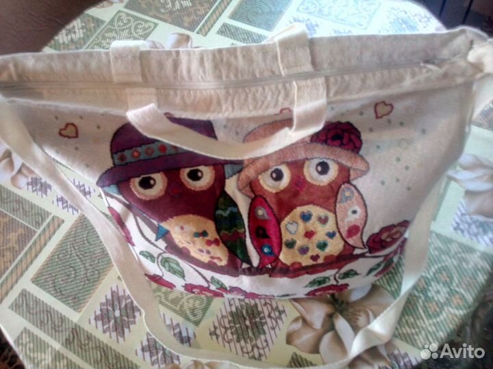 Сумка шоппер в стиле Бохо,большая,40*50 см