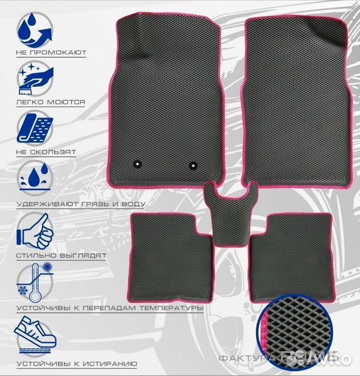 3D коврики ева renault Simbol 1999-2008