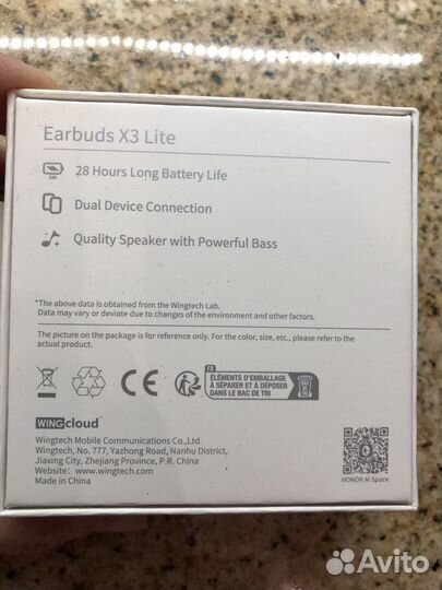 Беспроводные наушники Honor earbuds x3