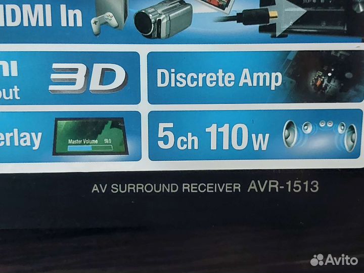 Ресивер усилитель denon avr-1513 как новый
