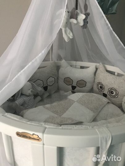 Кроватка трансформер круглая