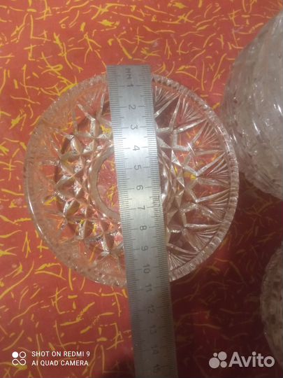 Розетки для варенья хрустальная