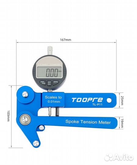 Измеритель натяжения спиц toopre TL-P11. электронн