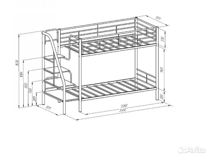 Кровать двухъярусная Толедо П