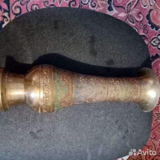 Ваза Индия латунь. Рог бокалы