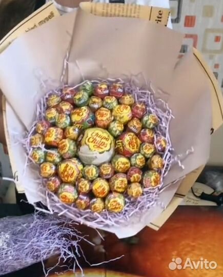 Сладкие букеты из конфет, зефира