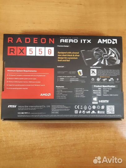 MSI RX 550 4GB
