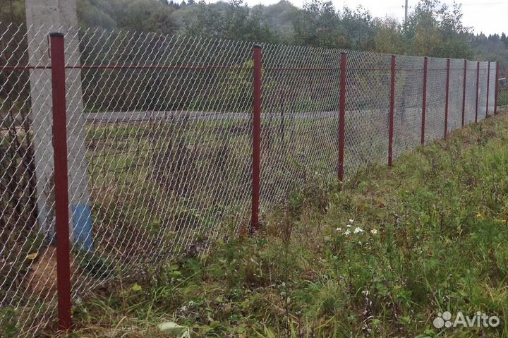 Забор из сетки рабицы с гарантией от производителя