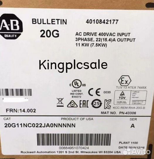 Allen-Bradley 20G11NC022JA0nnnnn