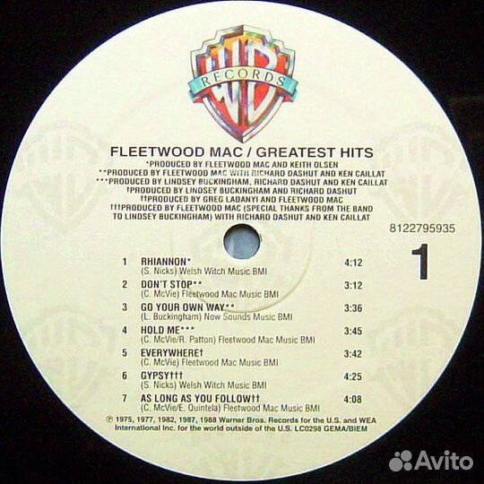 LP Fleetwood Mac greatest hits. Новая