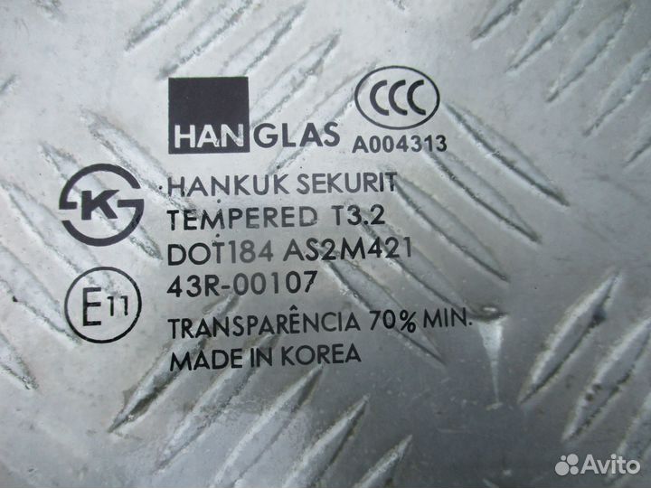 Стекло передней двери Hyundai Sonata 3 1996г