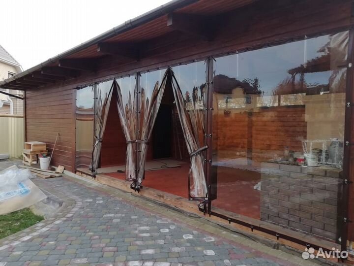 Шторы прозрачные в беседку, мягкое окно