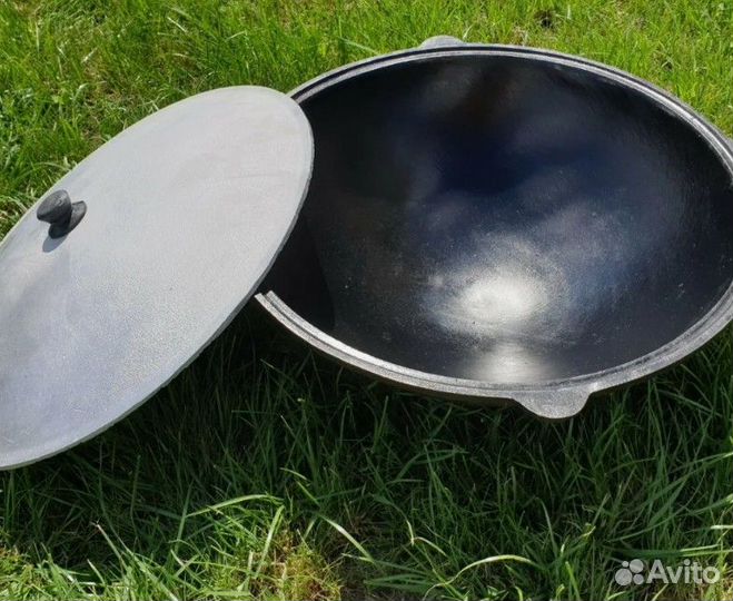 Казан чугунный 10 литров с крышкой