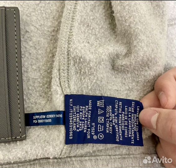 Зип худи Polo Ralf Louren серая оригинал