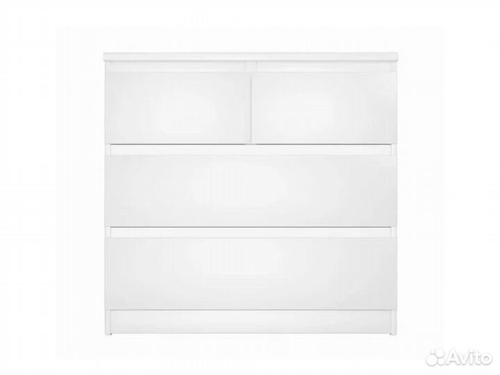 Мальта комод 2+2 ящика 80х76 Белый
